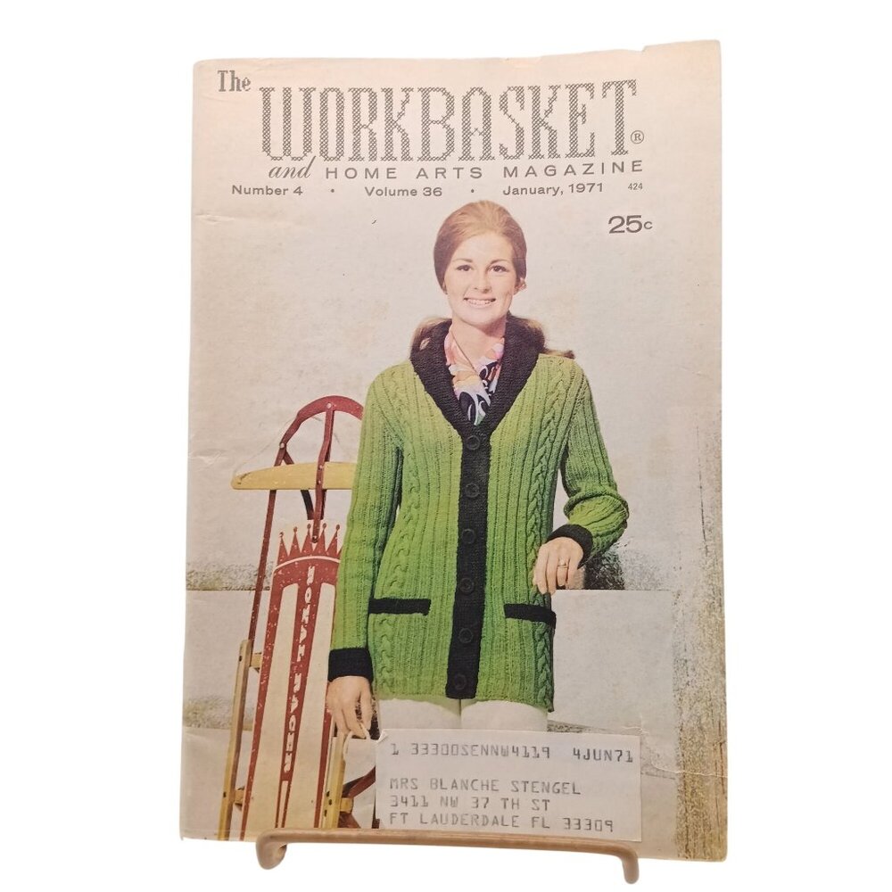 The Workbasket & Home Arts Magazine January 1971 Volume 36 No. 4 Vintage Knittin